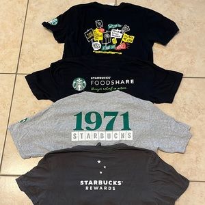 4 Starbucks T-Shirts